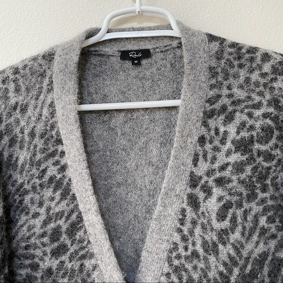 Rails Oslo Mixed Animal Wool Cardigan Sweater - Picture 5 of 10